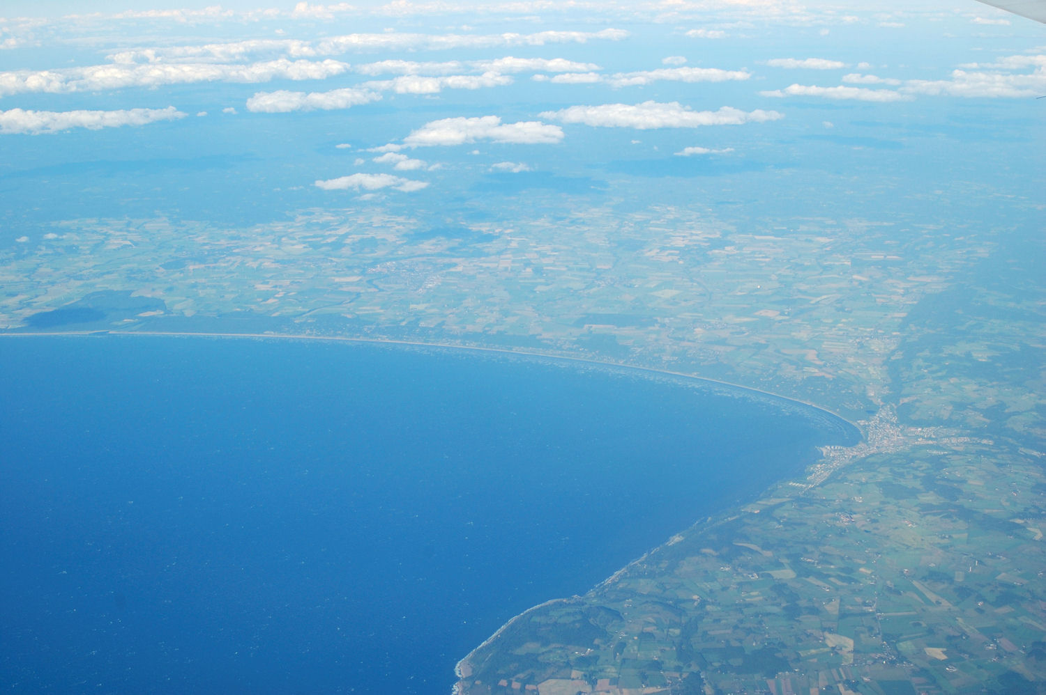 Picture taken from TAP Air Portugal's route 513 from Oslo to Copenhagen. Photo: Pål Stagnes