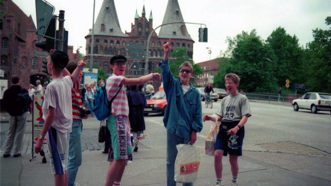 På tur med skolekorpset til Tyskland (1991). Foto: Pål Stagnes