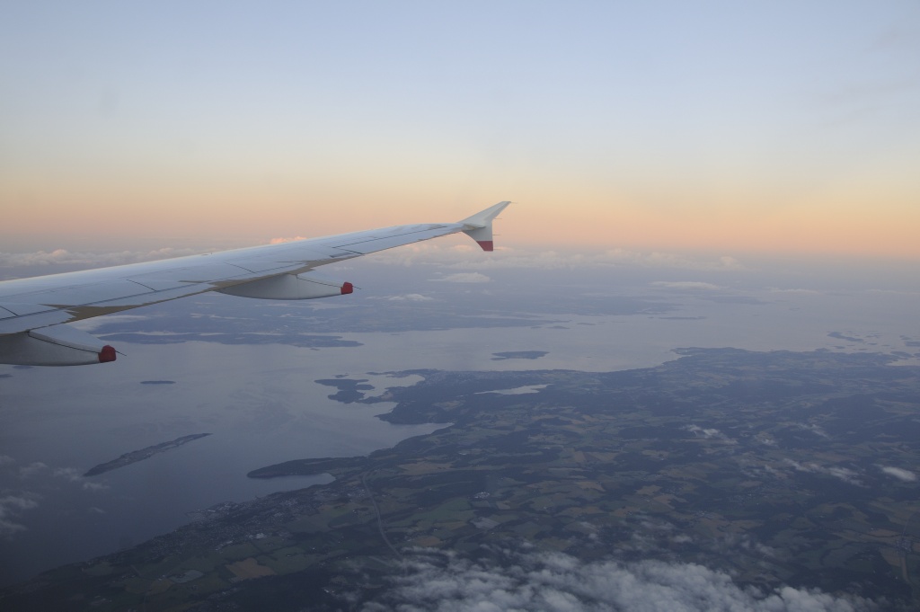 På vei hjem om bord BA 770 fra Heathrow til Oslo. Foto: Pål Stagnes